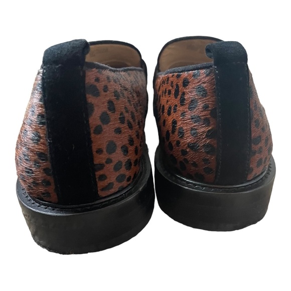 ANN TAYLOR Haircalf Leopard Print Penny Loafers Leather Slip On Size 9 - Picture 7 of 11